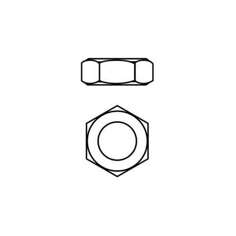 Ocelové matky M5 - nízké - 10 ks.