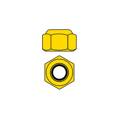 Hliníkové Nylon STOPmatky M2 - zlaté - 10 ks.