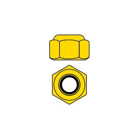 Hliníkové Nylon STOPmatky M2 - zlaté - 10 ks.