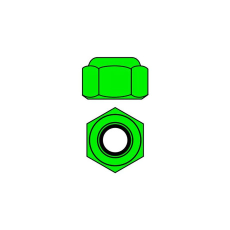 Hliníkové Nylon STOPmatky M3 - zelené - 10 ks.