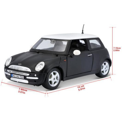 Maisto Mini Cooper 1:24 černá matná