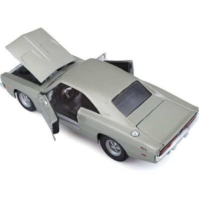Maisto Dodge Charger R/T 1969 1:25 stříbrná