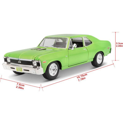 Maisto Chevrolet Nova SS 1970 1:24 světle zelená metalíza