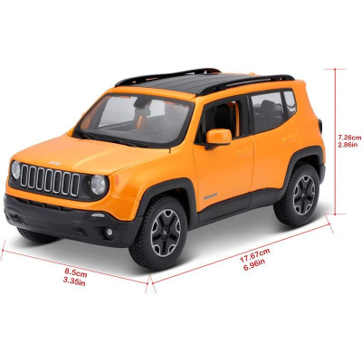 Maisto Jeep Renegade 1:24 oranžová