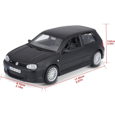 Maisto Volkswagen Golf R32 1:24 černá matná