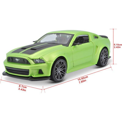 Maisto Ford Mustang Street Racer 2014 1:24 matná zelená