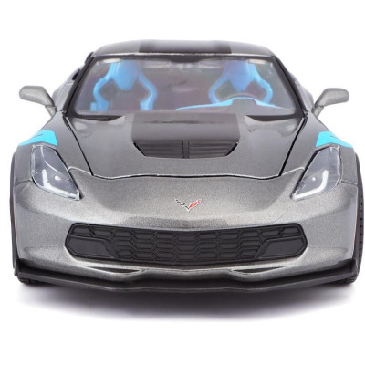 Maisto Corvette Grand Sport 2017 1:24 šedá metalíza