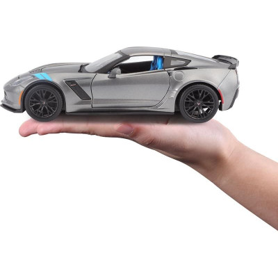 Maisto Corvette Grand Sport 2017 1:24 šedá metalíza
