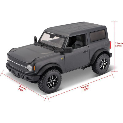 Maisto Ford Bronco 2021 1:24 tmavě šedá metalíza