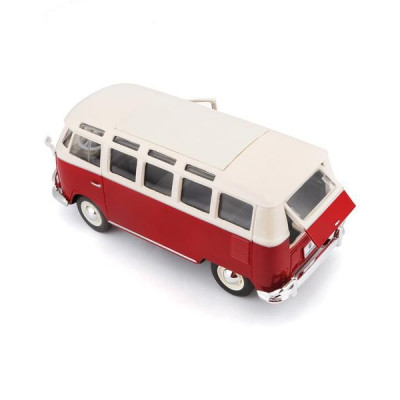 Maisto Volkswagen Van Samba 1:25 bílo/červená