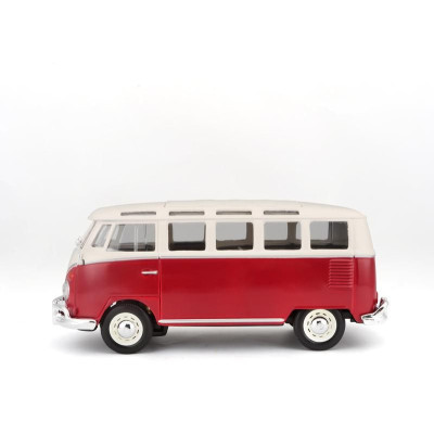 Maisto Volkswagen Van Samba 1:25 bílo/červená