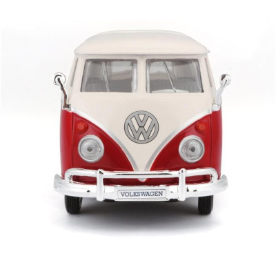 Maisto Volkswagen Van Samba 1:25 bílo/červená
