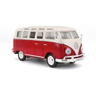 Maisto Volkswagen Van Samba 1:25 bílo/červená