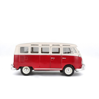 Maisto Volkswagen Van Samba 1:25 bílo/červená