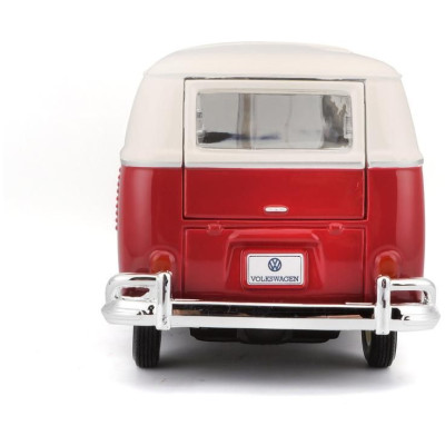 Maisto Volkswagen Van Samba 1:25 bílo/červená