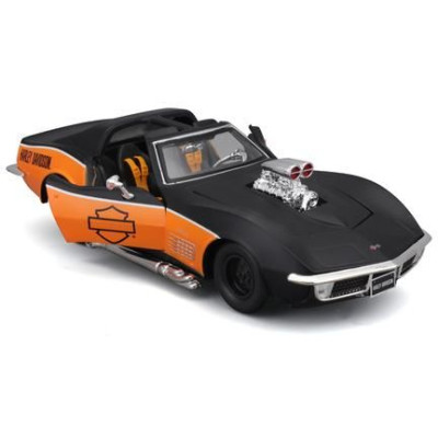 Maisto Harley-Davidson Custom - Chevrolet Corvette 1970 1:24