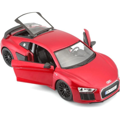 Maisto Kit Audi R8 V10 Plus 1:24 červená metalíza