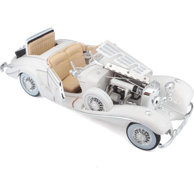 Maisto Mercedes-Benz 500 K Typ Specialroadster 1936 1:18 bílá
