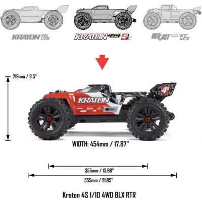 Arrma Kraton 4S V2 BLX 1:10 4WD RTR zelená