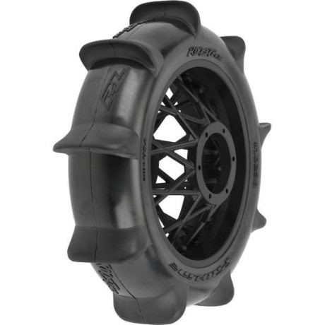 Pro-Line kolo 1:4, pneu Roost MX Sand/Snow Paddle zadní, disk černý (1): PROMOTO-MX