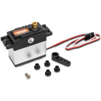 Standard méretű digitális szervó RC modellautókhoz, S664 vízálló, alumínium test, nyomatéka 18,7kg/cm @ 7,4V és sebessége 0,166 sec/60° @ 7,4V. Fém fogaskerekek, 2 golyóscsapágy, méretek: 40x20x41mm, súly 70g. 25T milliszekundum