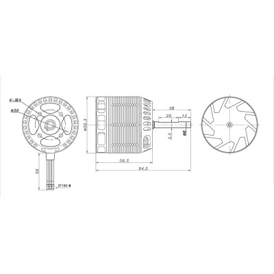 M4530R 518kV Heli BLS motor