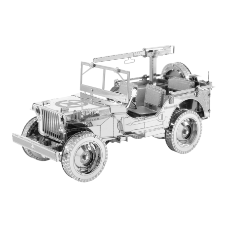 Metal Earth Luxusná oceľová stavebnica Willys Jeep