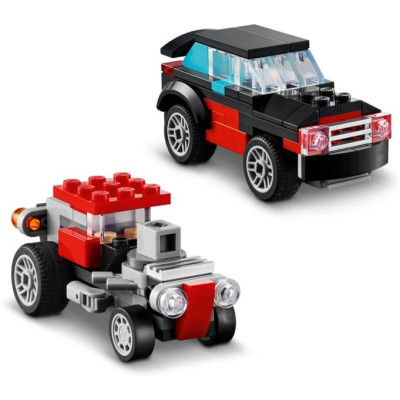LEGO Creator - Náklaďák s plochou korbou a helikoptéra