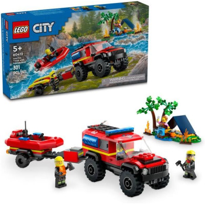 LEGO City - Hasičský vůz 4x4 a záchranný člun