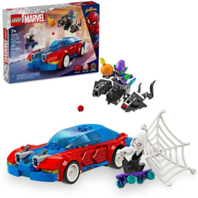 LEGO Marvel - Spider-Manovo závodní auto a Venom Zelený goblin