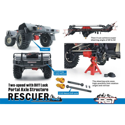 RESCUER 1/10 sada 2,4GHz, Písková