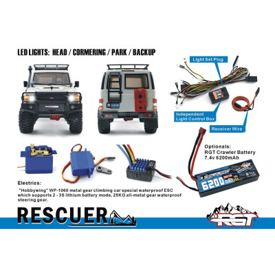 RESCUER 1/10 sada 2,4GHz, Písková