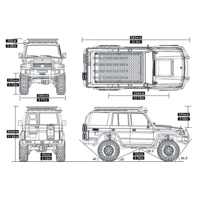 RESCUER 1/10 sada 2,4GHz, Písková