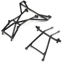 Pótalkatrész LOSI LMT Monster Truck RC modellautóhoz: felső keret, felső merevítő, fekete.