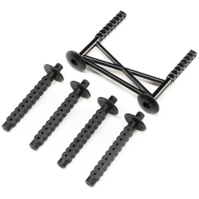 Losi držák karosérie zadní, sloupek, černá: LMT