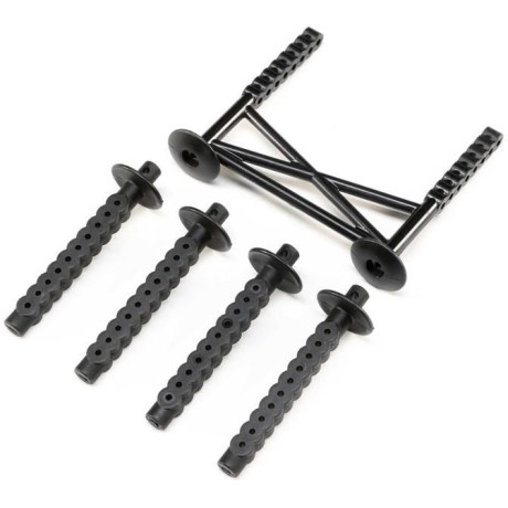 Losi držák karosérie zadní, sloupek, černá: LMT