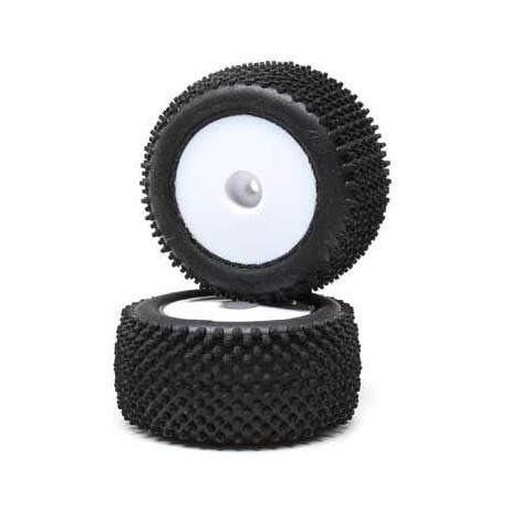 Losi kolo s pneu Pin, zadní, blý disk (2): Mini-T 2.0