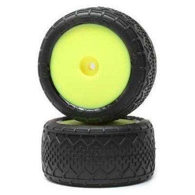 Losi kolo s pneu BK Bar, zadní, žlutý disk (2): Mini-B