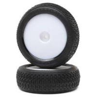 Alkatrész Losi Mini-B 1:16 RC modell autóhoz: kerék Taper Pin gumival, elöl, fehér tárcsa (2 db)