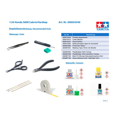 Tamiya 1:24 Honda S600 Convertible/Hardtop