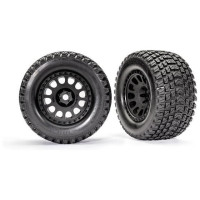 Pótalkatrész RC modellautókhoz Traxxas XRT 8S Ultimate 1:6 4WD: kerék 4.3/5.7", XRT Race fekete tárcsa, Gravix gumiabroncsok (pár). Az XRT Ultimate Gravix™ gumiabroncsok a nagy sebességnél történő kidudorodás megakadályozása érdekében a karkaszban egy könnyű övvel rendelkeznek.