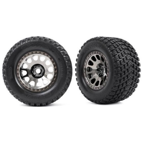 Traxxas kolo 4.3/5.7", disk XRT Race černý chrom, pneu Gravix (pár)