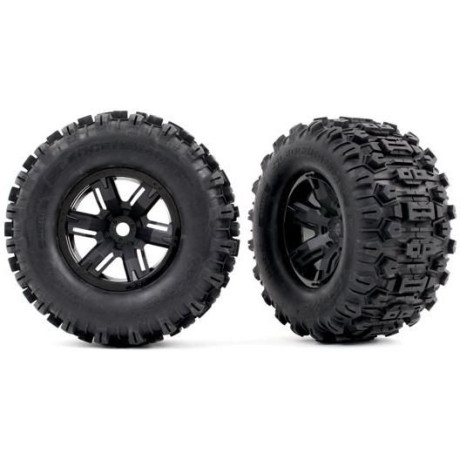 Traxxas kolo 4.3/5.7", disk X-Maxx černý, pneu Sledgehammer (pár)