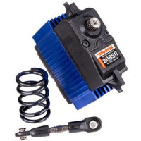 Nagy teljesítményű digitális szervó Traxxas 2085R, Maxi méret, vízálló*, fém fogaskerekek, alumínium középső test, golyóscsapágyak, nyomaték 46 kg.cm, sebesség 0,13 s/60°, súly 125g, méretek: 61x26x64mm. 25T milliszekundum