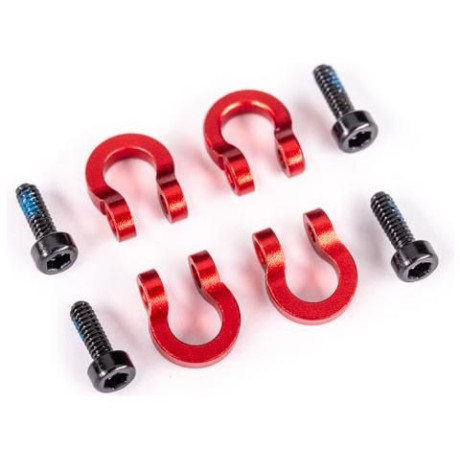 Traxxas D-očka nárazníku hliníkové červeně eloxované (4)