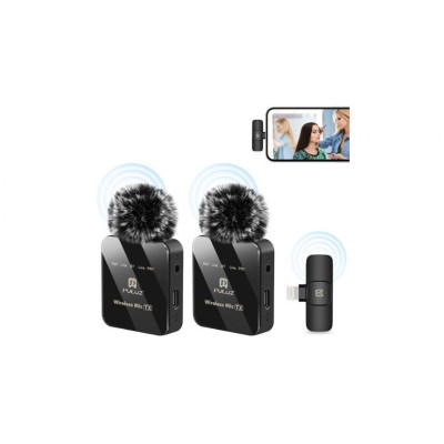 2in1 2.4GHz Lightning Wireless Lavalier Microphone (With Battery)