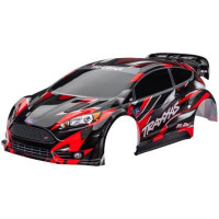 Traxxas Ford Fiesta ST Rally Brushless piros karosszéria - kész, festett, matricákkal ellátott.