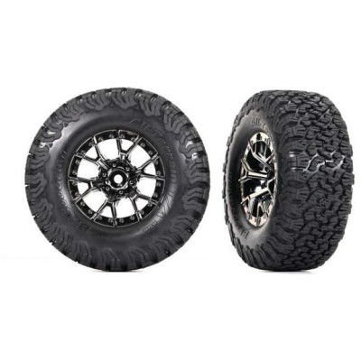 Traxxas kolo 2.2/3.0", disk Raptor R černý chrom, pneu BFGoodrich T/A KO2 (2)