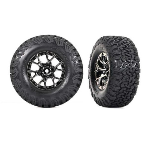 Traxxas kolo 2.2/3.0", disk Raptor R černý chrom, pneu BFGoodrich T/A KO2 (2)