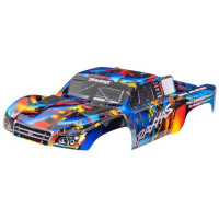 Traxxas Slash 4X4 Rock n' Roll karosszéria (sponseal nélkül). Festett, összeszerelt karosszéria, beleértve a rugó nélküli rögzítő konzolt is. A #6940-es számú alkatrész (Slash 2WD), vagy a #6976-os és #10125-ös számú alkatrész (Slash 4x4) szükséges a régebbi, kapcsos karosszéria rögzítő rendszerrel rendelkező Slash alvázakhoz.
